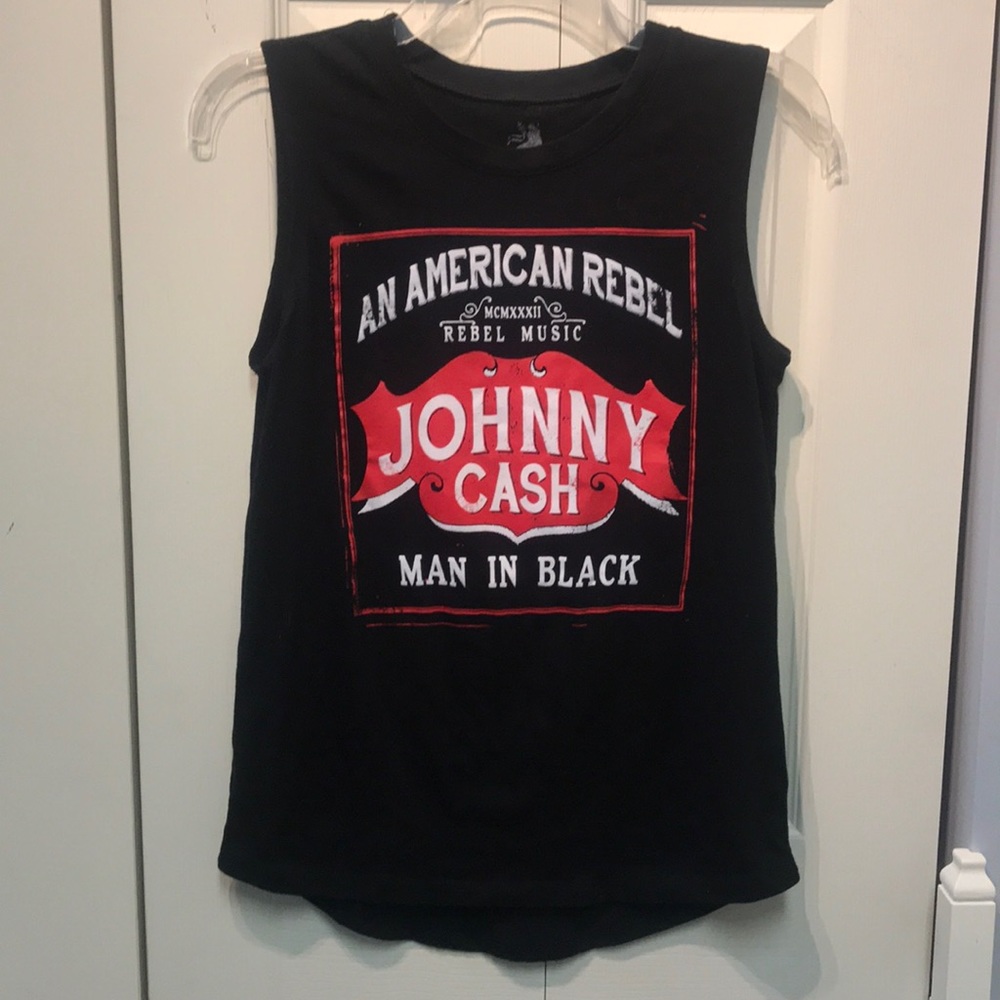Johnny cash black sleeveless tank